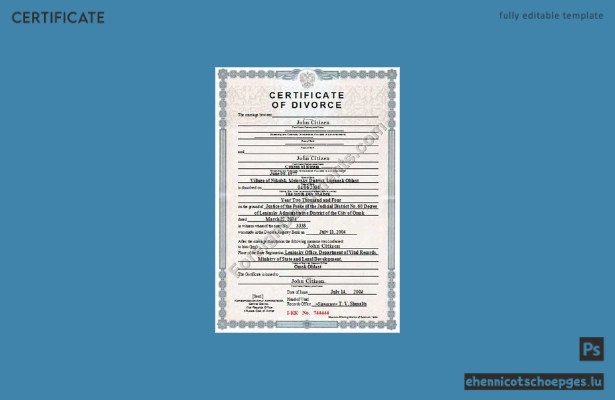 Russisches Standesamt Omsk – Beispiel einer Scheidungsurkunde (Vorschau)